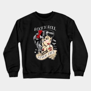 Rock n Roll Never Dies Crewneck Sweatshirt